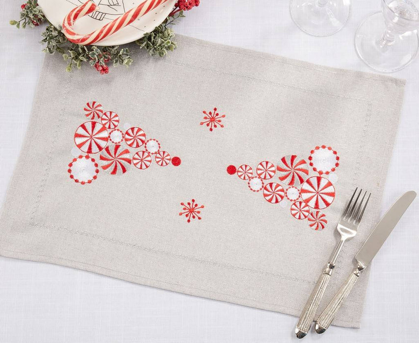 Peppermint Xmas Tree Placemat