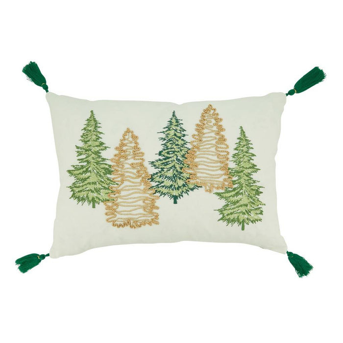 Christmas Trees Green Pillow