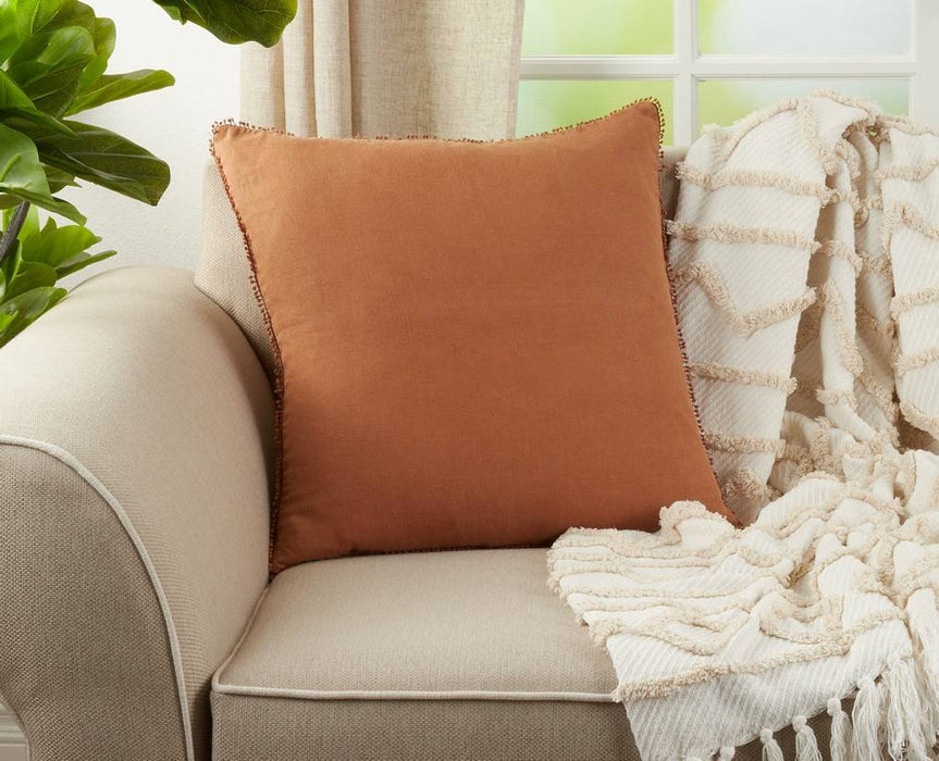 Pompom Design Pillow - Down Filled