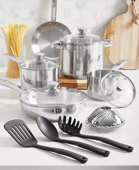 Tools Of The Trade 13-Piece Stainless Cookware Set