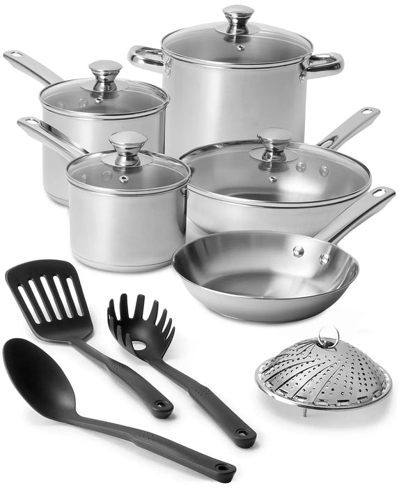 Tools Of The Trade 13-Piece Stainless Cookware Set
