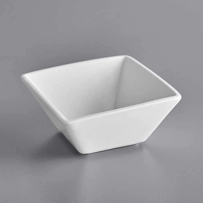 Square Bright White Porcelain Bowl