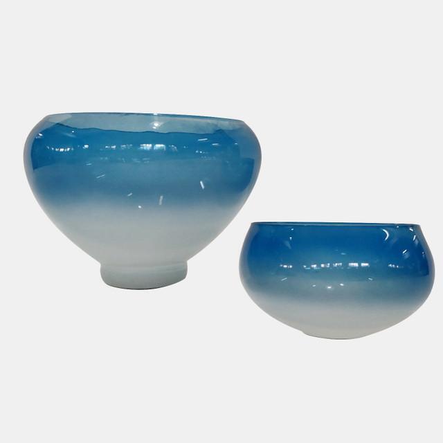 Glass Blue Decor Bowl