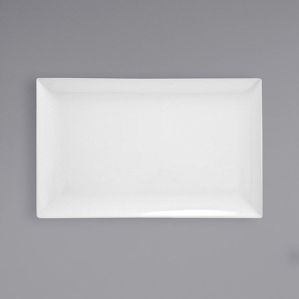 Front of the House Bright White Rectangular Porcelain Platter