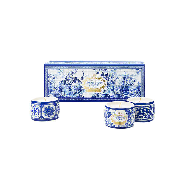 Gold & Blue Tea Light Candle Gift Set