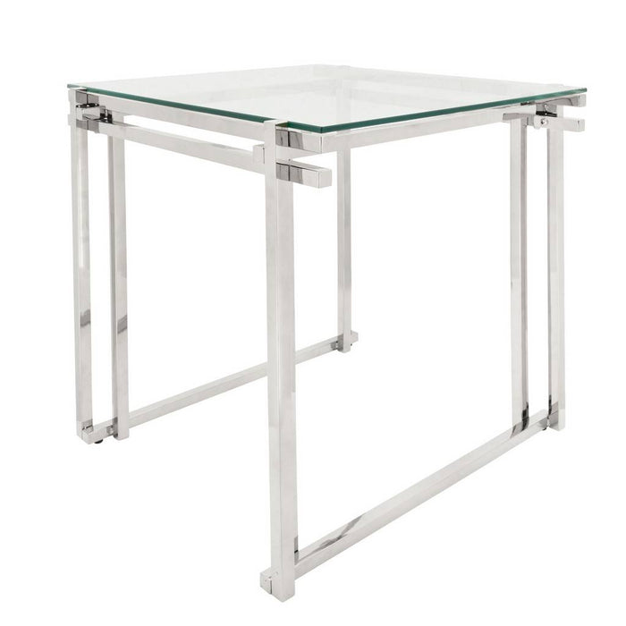 Metal Side Table - Silver