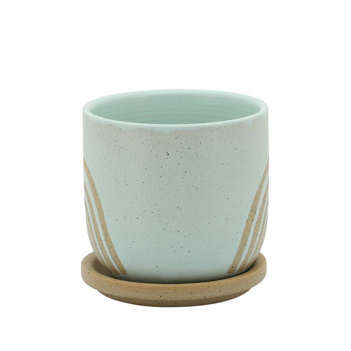 Mint Arch Planter With Saucer