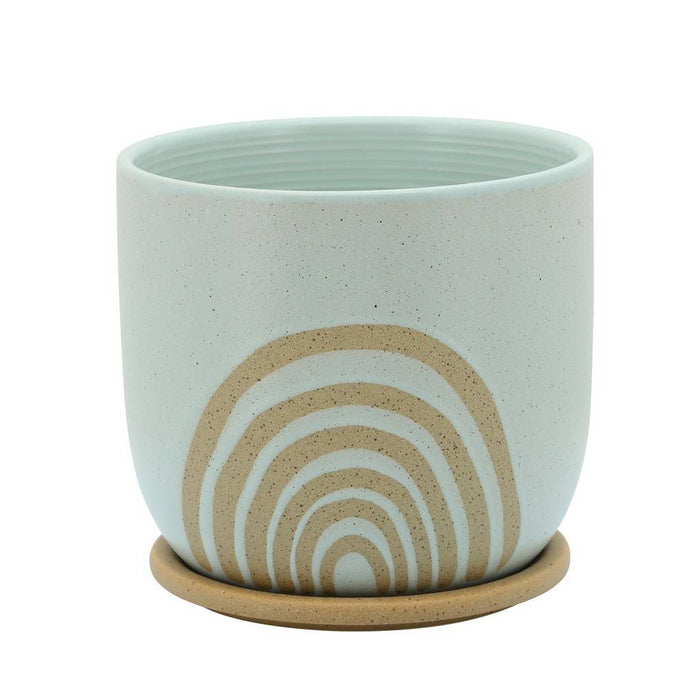 Mint Arch Planter With Saucer
