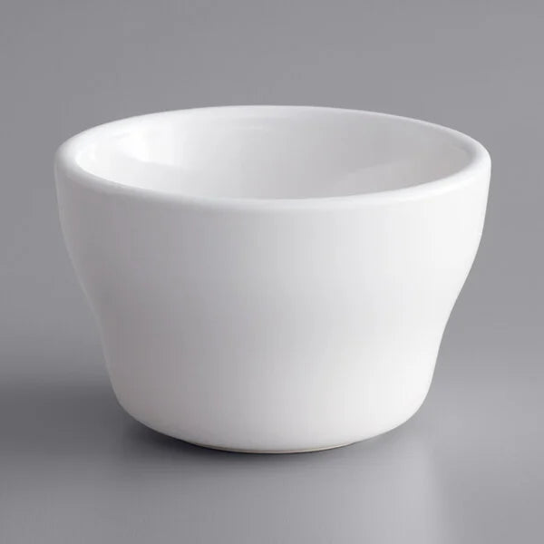 Acopa Bright White Rolled Edge Stoneware Bouillon Cup