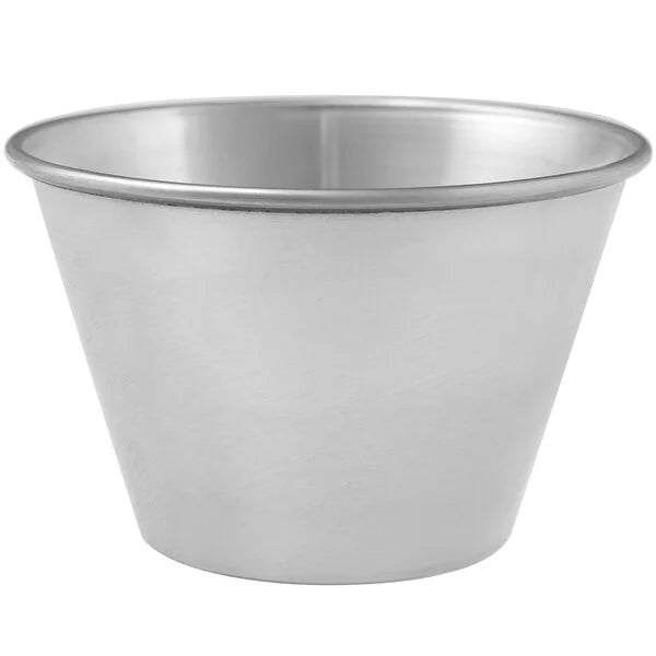 Choice Smooth Stainless Steel Round Sauce Cup