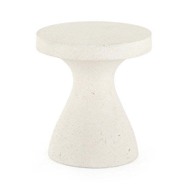 Koda Outdoor End Table - Textured White