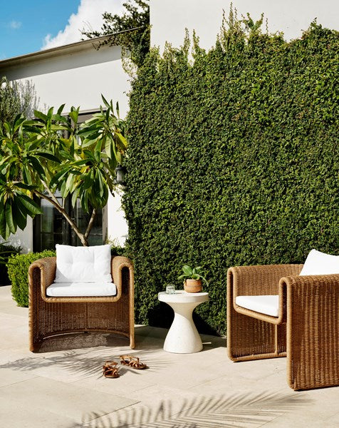 Koda Outdoor End Table - Textured White