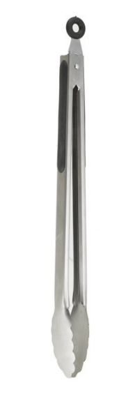 12" Food Tong S/S w Blk Handle