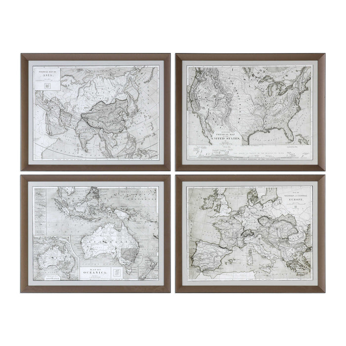 World Maps Framed Prints