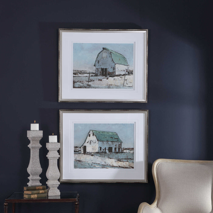 Plein Air Barns Framed Print