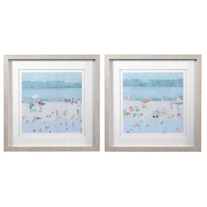 Sea Glass Sandbar Framed Print