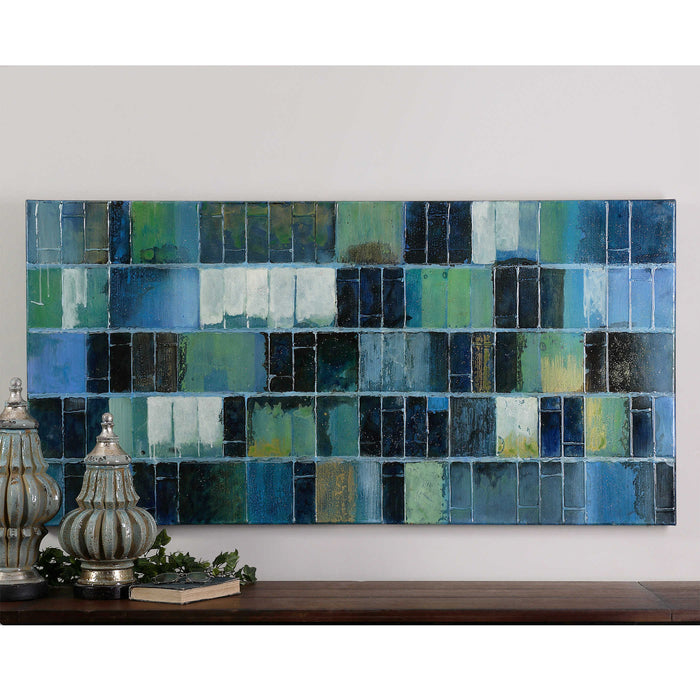 Glass Tiles Hand Painted Canvas