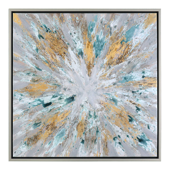 Exploding Star Hand Painted Canvas