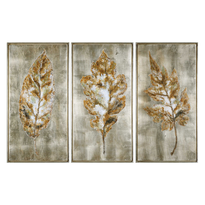 Champagne Leaves Hand Painted Canvas