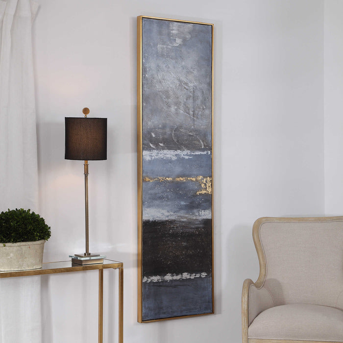 Winter Sea Scape Hand Painted Canvas