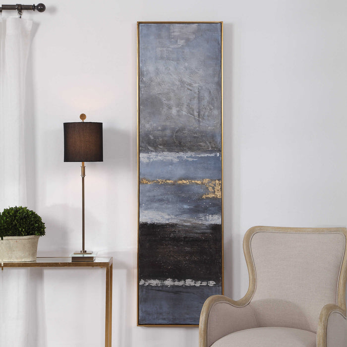 Winter Sea Scape Hand Painted Canvas