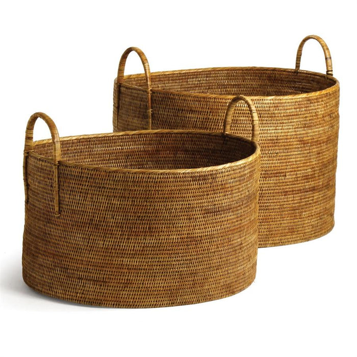 Rattan Hampers With Handles