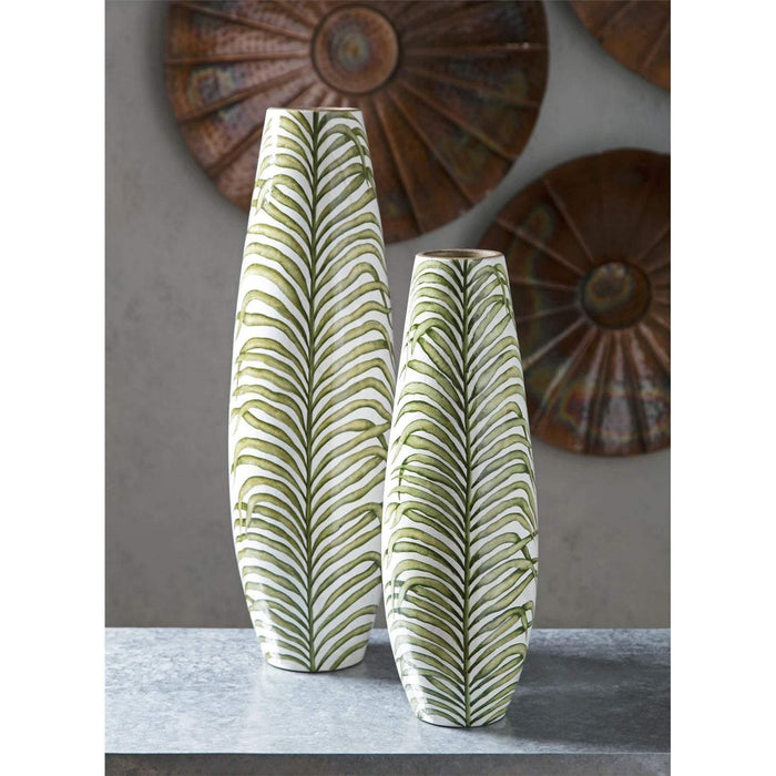 Palm Handpainted Large Vase