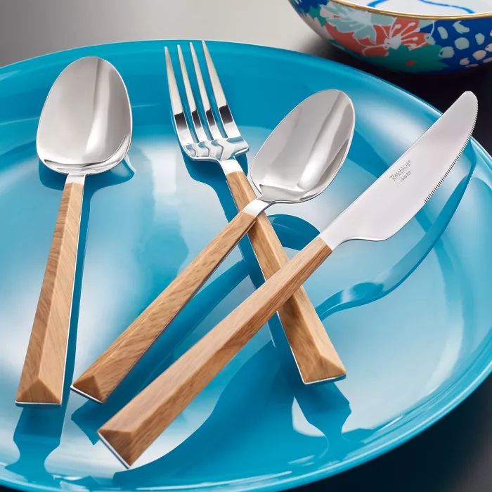 Dali Wood 16-Piece Flatware Set