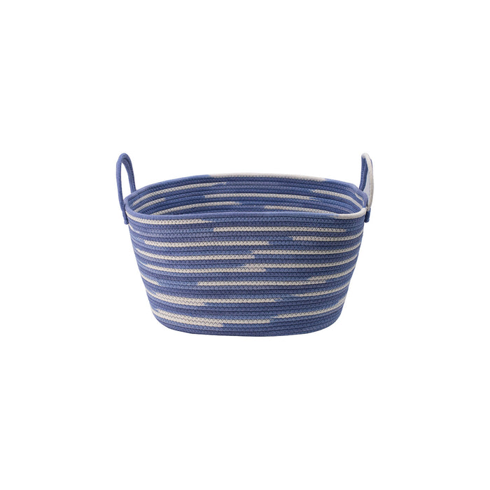 Blue Oval Woven Basket