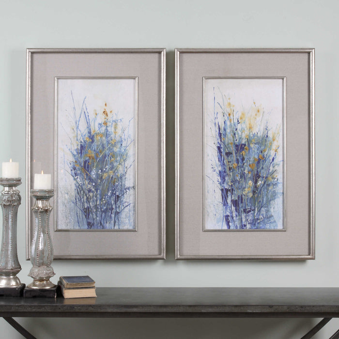 Indigo Florals Framed Prints