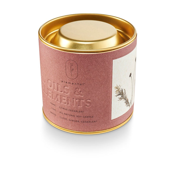 Citrus Cedarleaf Natural Tin Candle