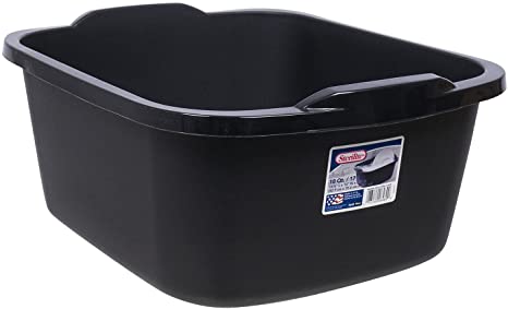 Sterilite 18 Quarts Black Dishpan 