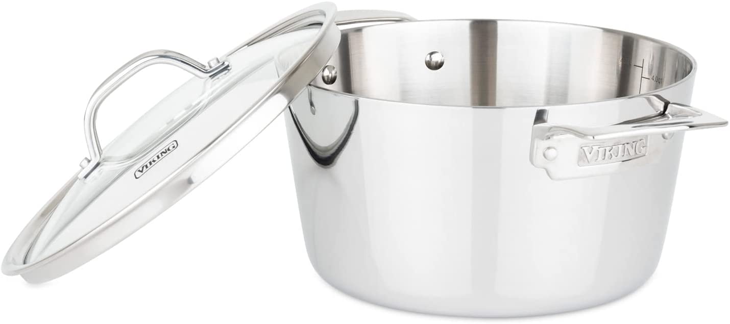 Contemporary 3-Ply Stainless Steel Dutch Oven