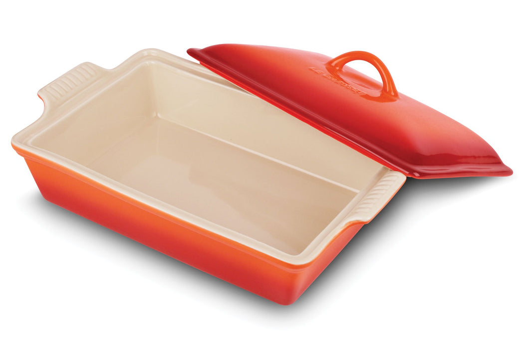 Covered Casserole Dish-Flame