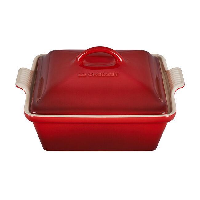 Le Creuset Covered Square Casserole Dish - Cerise