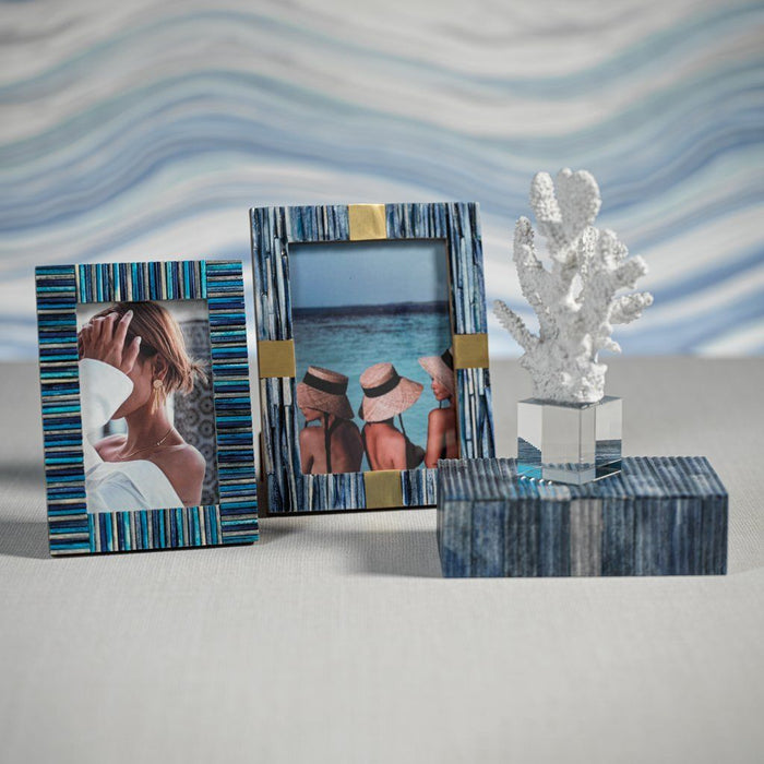Biarritz Blue Bone Photo Frame