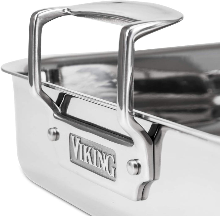 3-Ply Stainless Steel Roasting Pan With Nonstick Rack