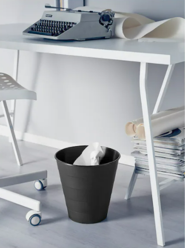 Black Trash Can