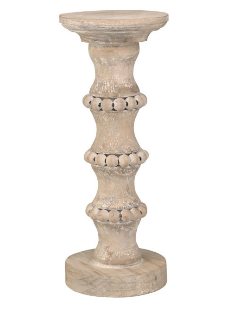 Wood Antique Candleholder