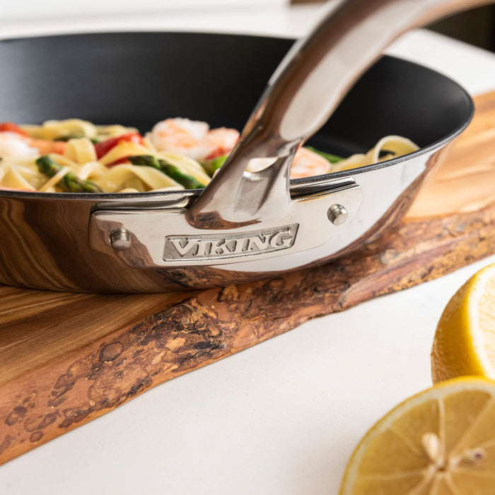 Contemporary 3-Ply Stainless Steel Nonstick Fry Pan