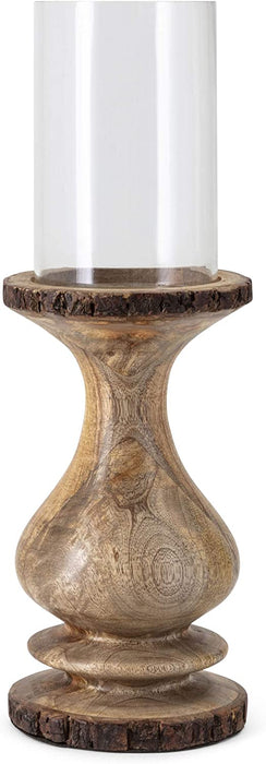 Wood Bark Pillar Candle Holder