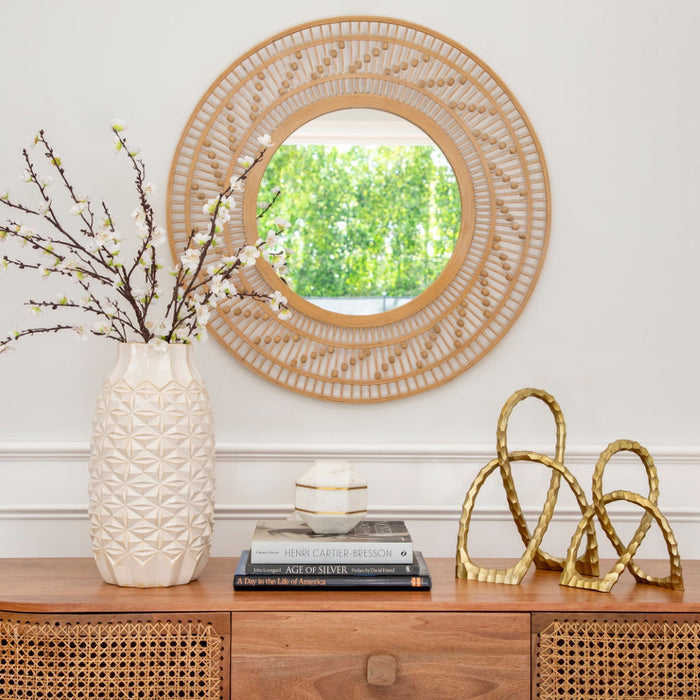 Natural Bamboo Wall Mirror