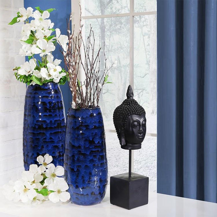 Ceramic Cone Vase - Blue