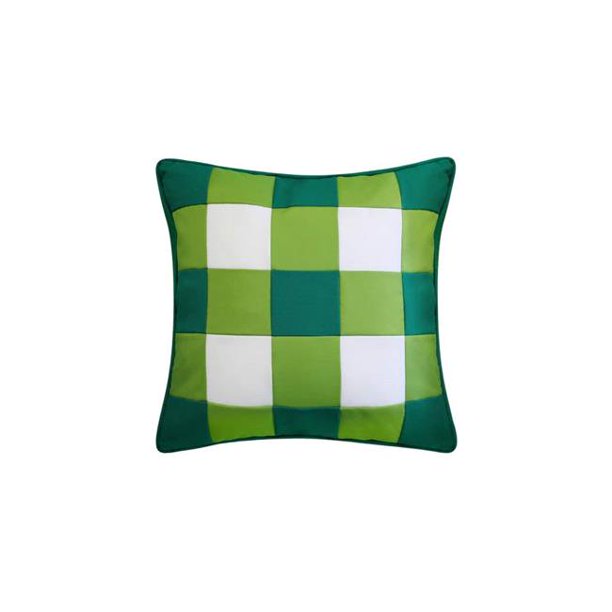 Gingham Check Green Pillow