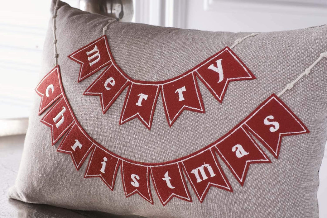 Rectangle Pillow With Merry Christmas