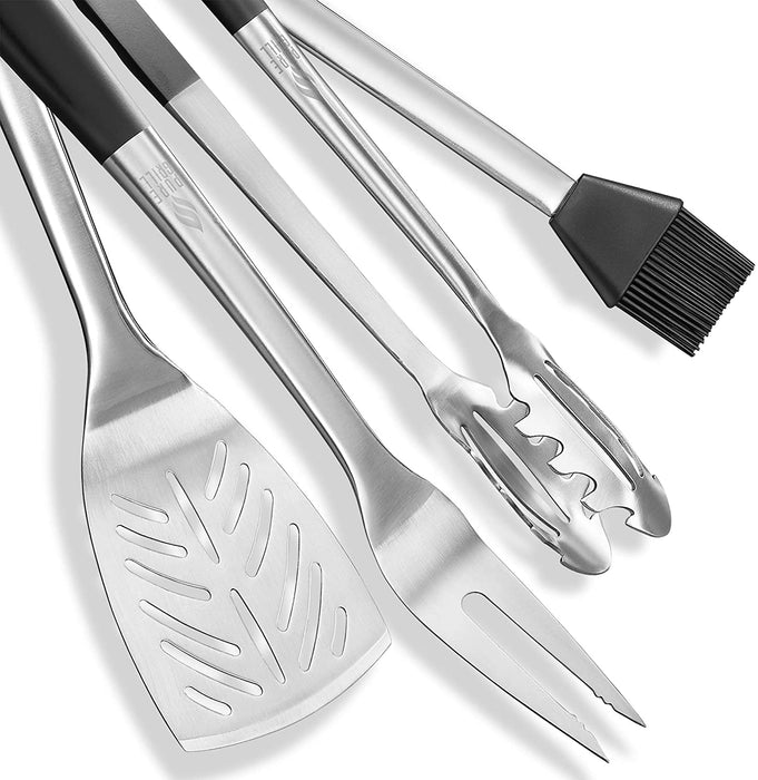 4-Piece Stainless Steel BBQ Tools Set