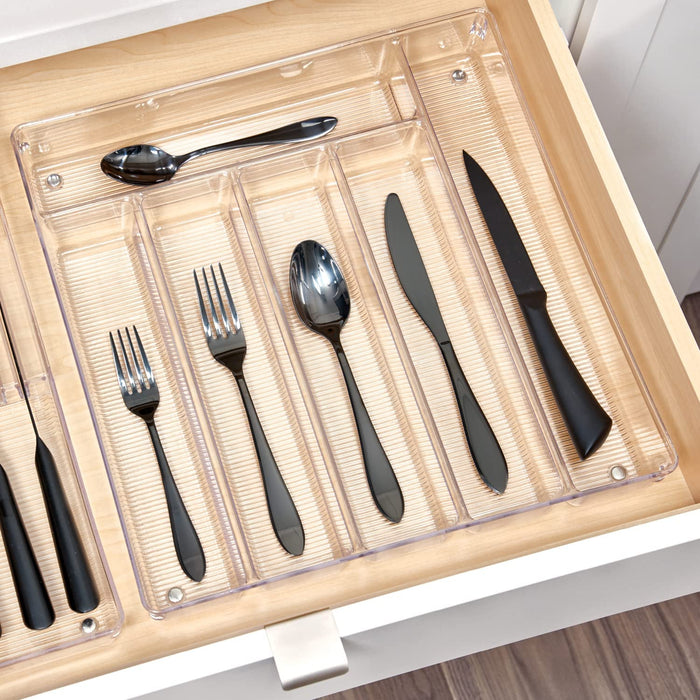 InterDesign Clear Linus Cutlery Tray