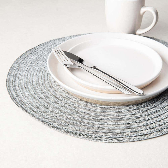 Urban Round Grey Vinyl Placemat