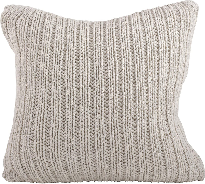 Ivory Knitted Design Pillow