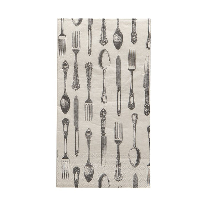 Vintage Cutlery Paper Guest Napkins - 16 Pack